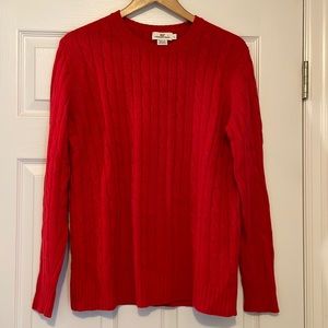 Vineyard Vines Red cable-knit wool-blend sweater Size L